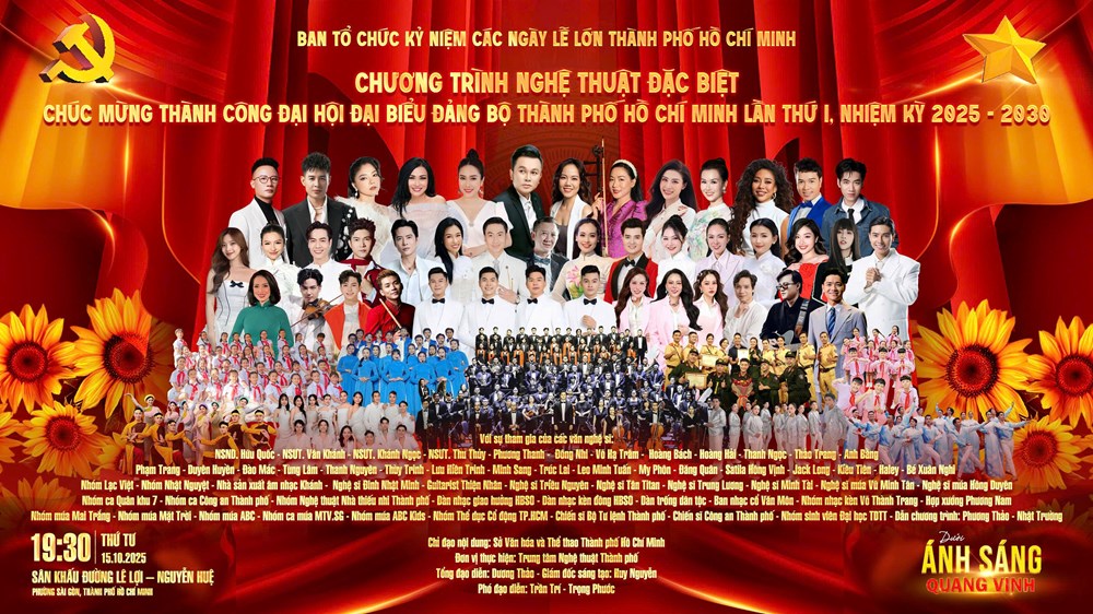 Chương trình nghệ thuật 'Dưới ánh sáng quang vinh' chúc mừng thành công Đại hội đại biểu Đảng bộ TP.HCM - ảnh 1