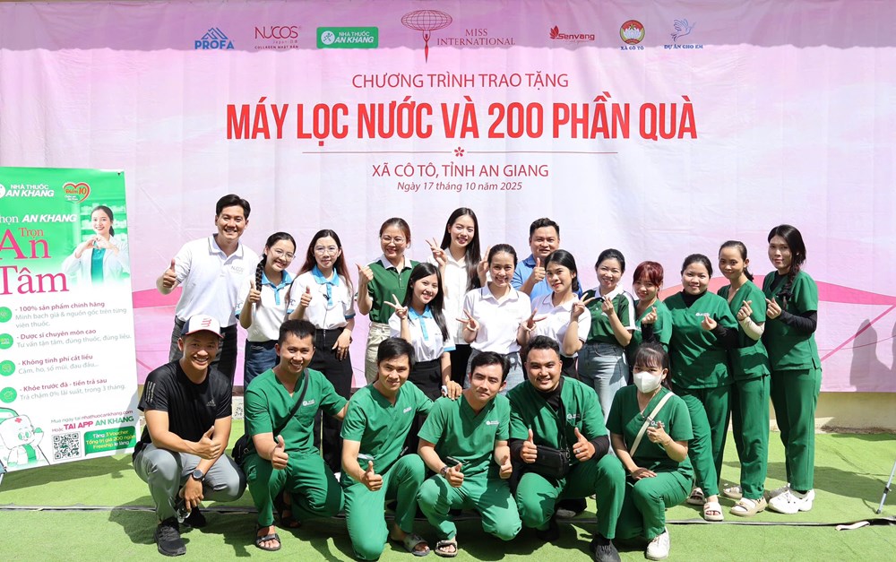 Hoa hậu Thanh Thủy mang 'Nước sạch' đến với người dân An Giang - ảnh 1