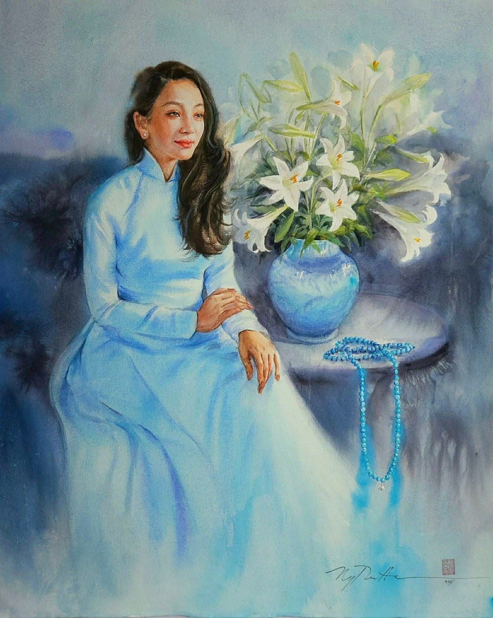 Triển lãm 'Chân dung màu nước' của Nguyễn Thu Hà - ảnh 6