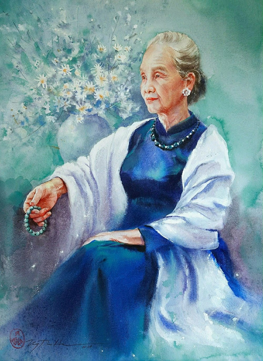 Triển lãm 'Chân dung màu nước' của Nguyễn Thu Hà - ảnh 5