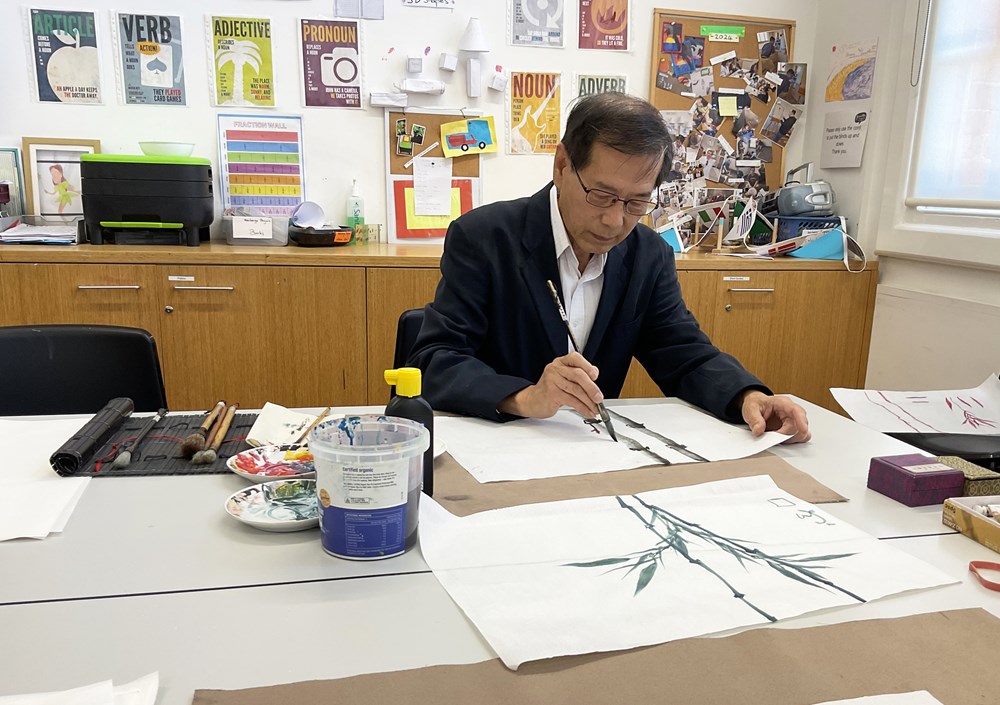 Thưởng lãm không gian thiền – thư pháp – hội họa của Trần Kim Hòa tại TP.HCM - ảnh 1