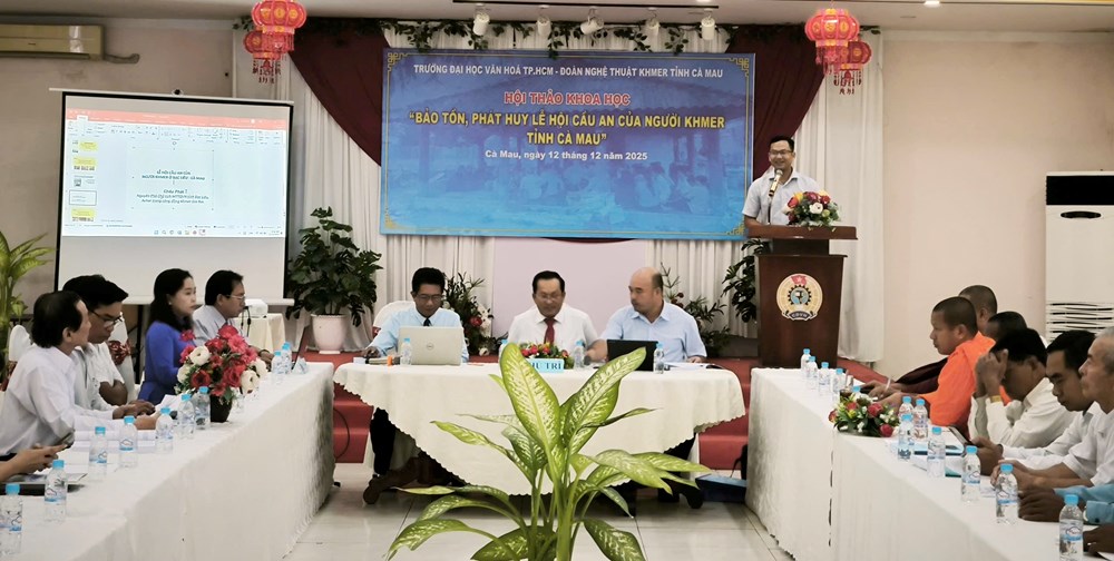 Hội thảo khoa học về bảo tồn và phát huy Lễ hội Cầu an của người Khmer tỉnh Cà Mau - ảnh 1