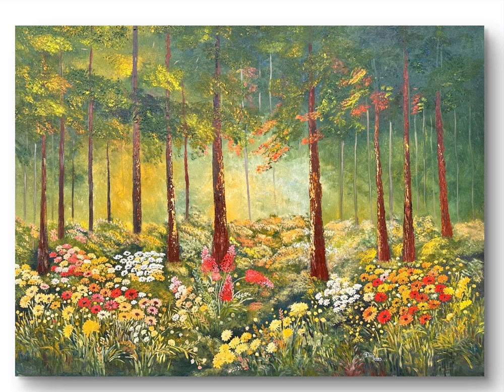 'Hoa xuống phố': Triển lãm của nhóm họa sĩ cao nguyên đất đỏ Tây Nguyên - ảnh 6