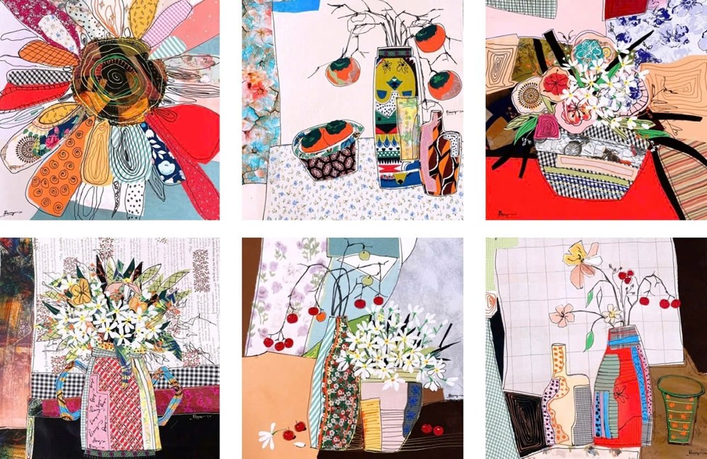 'Hoa xuống phố': Triển lãm của nhóm họa sĩ cao nguyên đất đỏ Tây Nguyên - ảnh 1