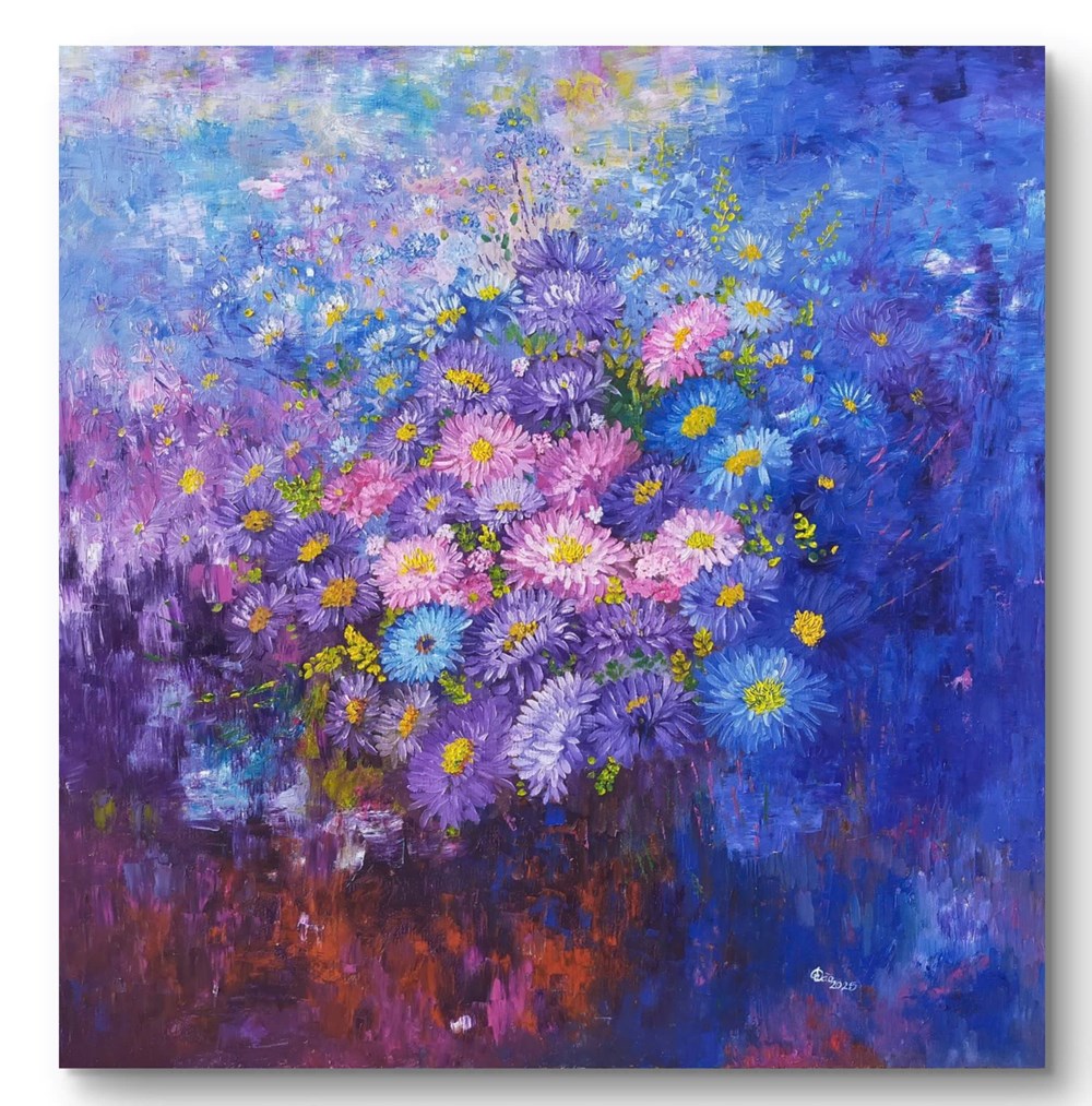 'Hoa xuống phố': Triển lãm của nhóm họa sĩ cao nguyên đất đỏ Tây Nguyên - ảnh 2