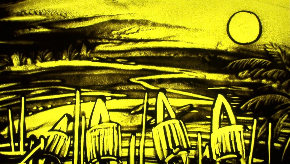 Nghệ sĩ tranh cát Nguyễn Tiến xúc động trong đêm nghệ thuật tôn vinh nhạc sĩ Lư Nhất Vũ, nhà thơ Lê Giang - ảnh 2