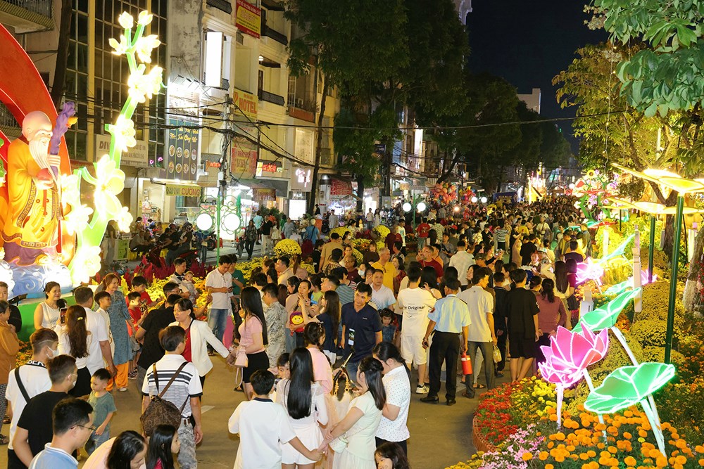 Đường hoa nghệ thuật TP. Cần Thơ phục vụ người dân đến Mùng 5 Tết - ảnh 6