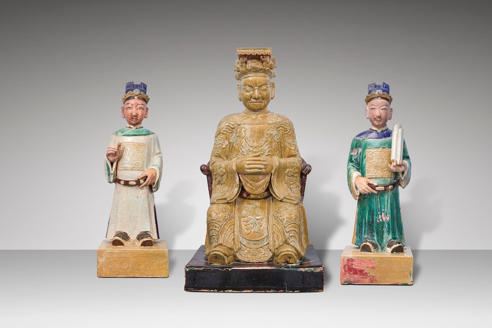 Vì sao Bộ tượng gốm men nhiều màu Tam quan Đại Đế được công nhận Bảo vật quốc gia? - ảnh 6