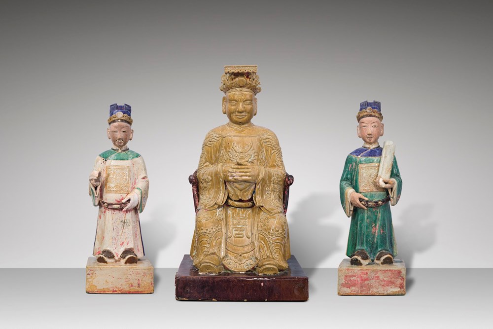 Vì sao Bộ tượng gốm men nhiều màu Tam quan Đại Đế được công nhận Bảo vật quốc gia? - ảnh 4