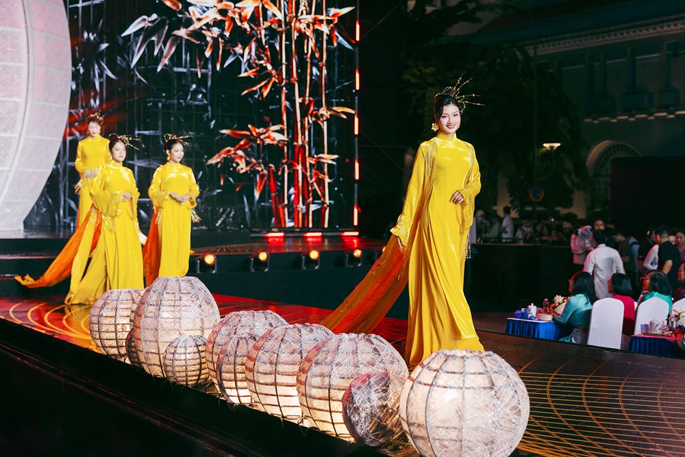 Hàng trăm nghệ sĩ, hoa hậu trình diễn áo dài trên phố đi bộ - ảnh 11