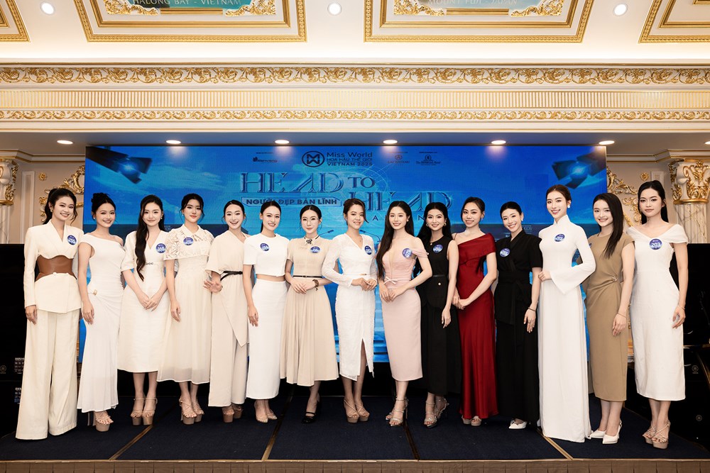Top 48 Miss World Vietnam 2025 trổ tài tranh biện, lộ diện 15 gương mặt nổi bật - ảnh 1