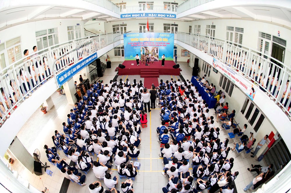 Sân khấu hóa tuyên truyền xây dựng văn hóa ứng xử cho học sinh - ảnh 8