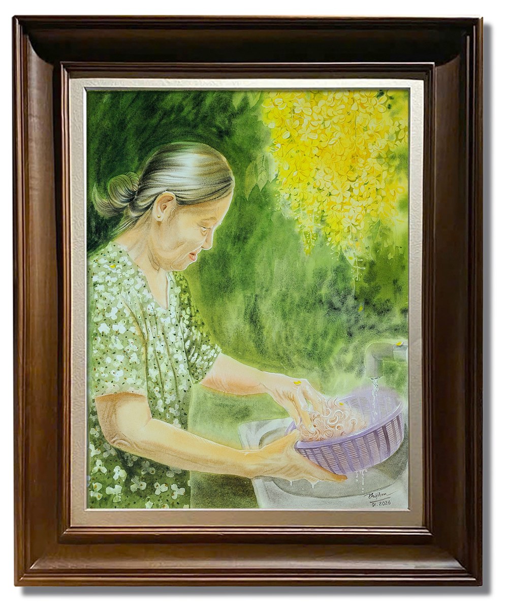 Vũ Thành Tâm kể tình quê bằng tranh màu nước - ảnh 5