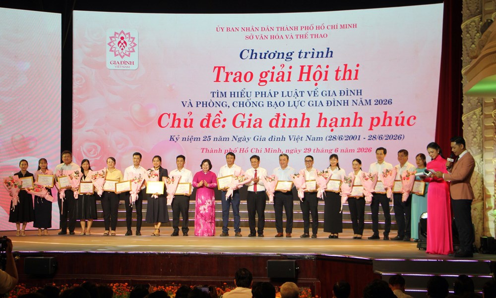 TP.HCM tuyên dương 104 gia đình Văn hóa - Hạnh phúc tiêu biểu năm 2026 - ảnh 1