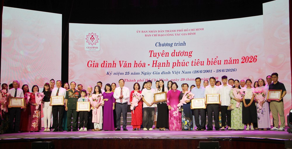 TP.HCM tuyên dương 104 gia đình Văn hóa - Hạnh phúc tiêu biểu năm 2026 - ảnh 2