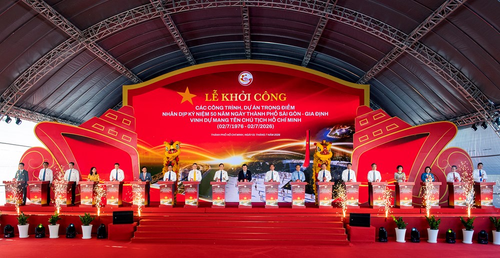 TP.HCM khởi công 8 công trình, dự án trọng điểm chào mừng 50 năm Thành phố mang tên Bác - ảnh 1