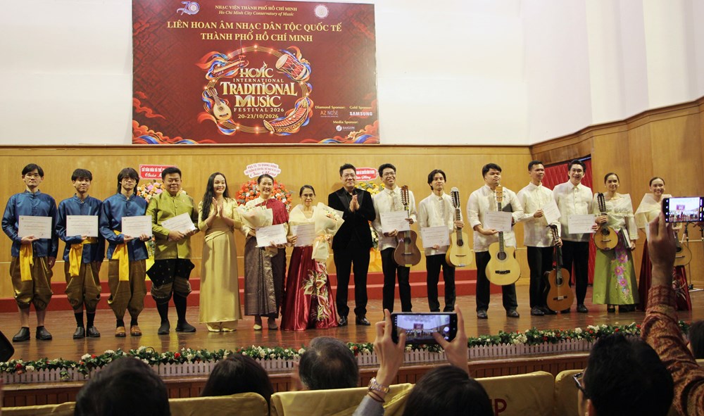 Nhạc viện TP.HCM khai mạc Liên hoan Âm nhạc dân tộc quốc tế 2026  - ảnh 12