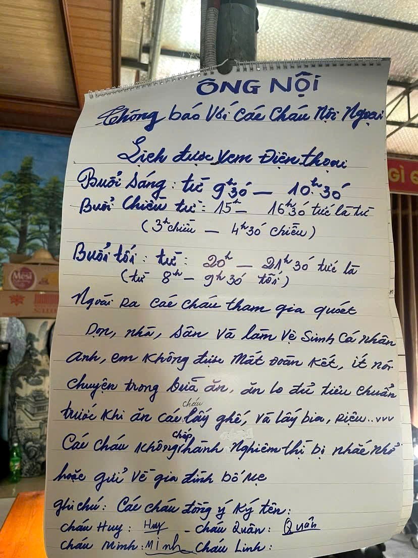 Nội quy “khối nghỉ hè” của ông nội gây sốt mạng xã hội - ảnh 2