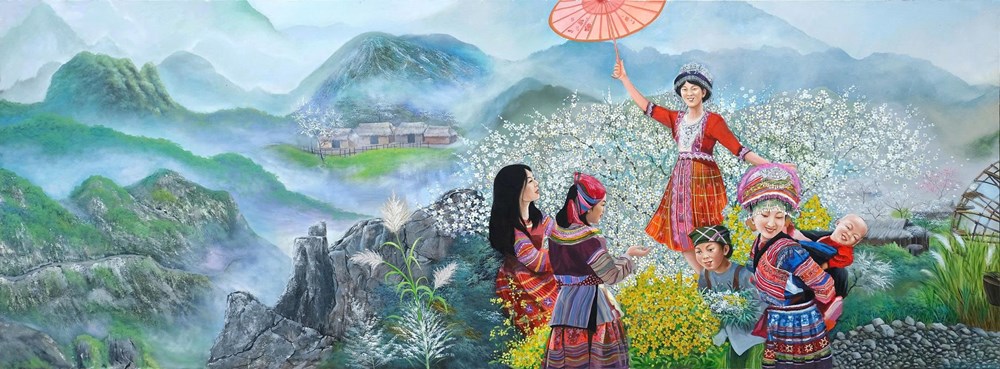 Họa sĩ Ngô Bá Hoàng - người kể chuyện bằng sắc màu “tâm hồn Việt“ - ảnh 4