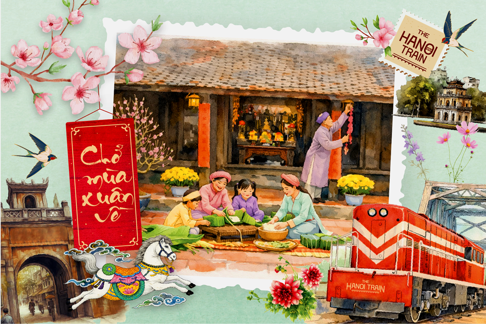 Đoàn tàu “Chở mùa Xuân về” mở hành trình di sản Thăng Long - Kinh Bắc - ảnh 1