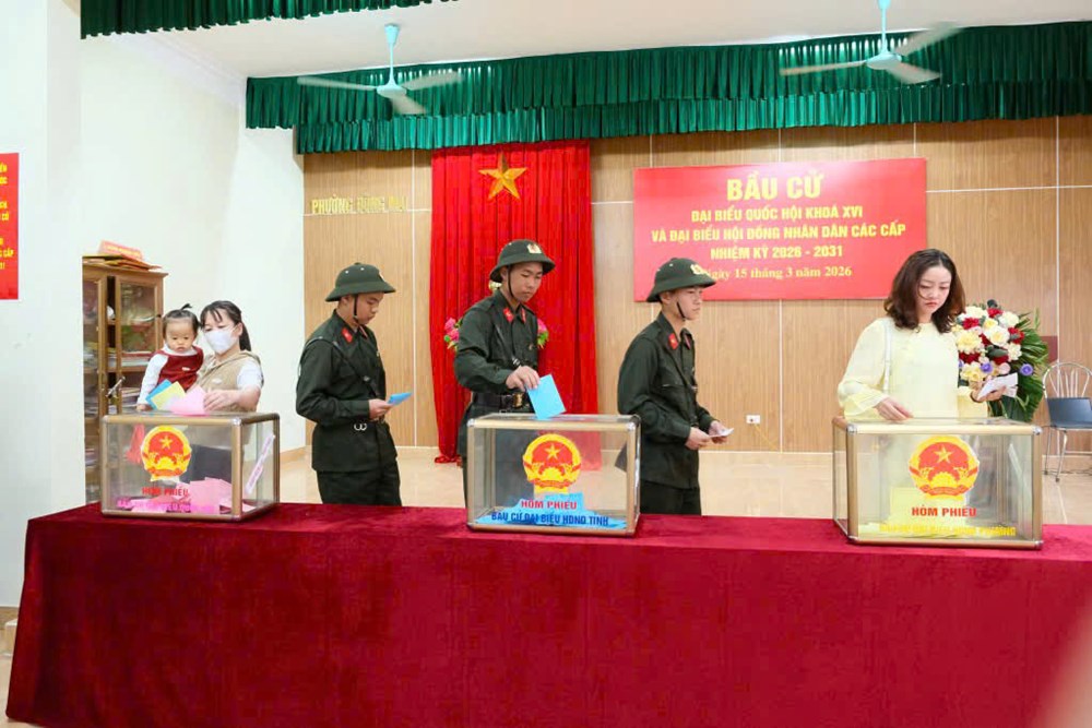 Quảng Ninh: 99,98% cử tri tham gia bỏ phiếu trong ngày bầu cử - ảnh 3