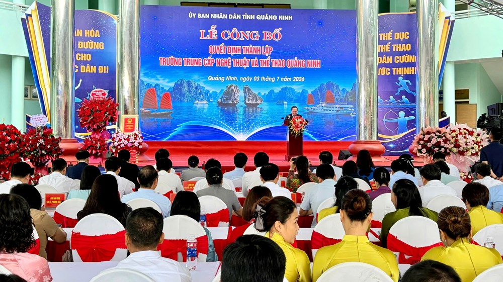 Lễ công bố Quyết định thành lập Trường Trung cấp Nghệ thuật và Thể thao Quảng Ninh - ảnh 1