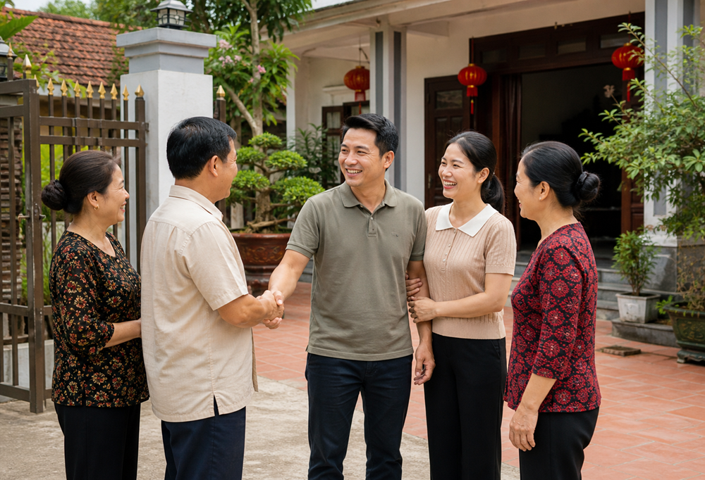 Xưa lấy chồng nghèo bị làng xóm chê bai, giờ về nghỉ lễ mọi người lại đon đả sang thăm hỏi vì một lý do - ảnh 1