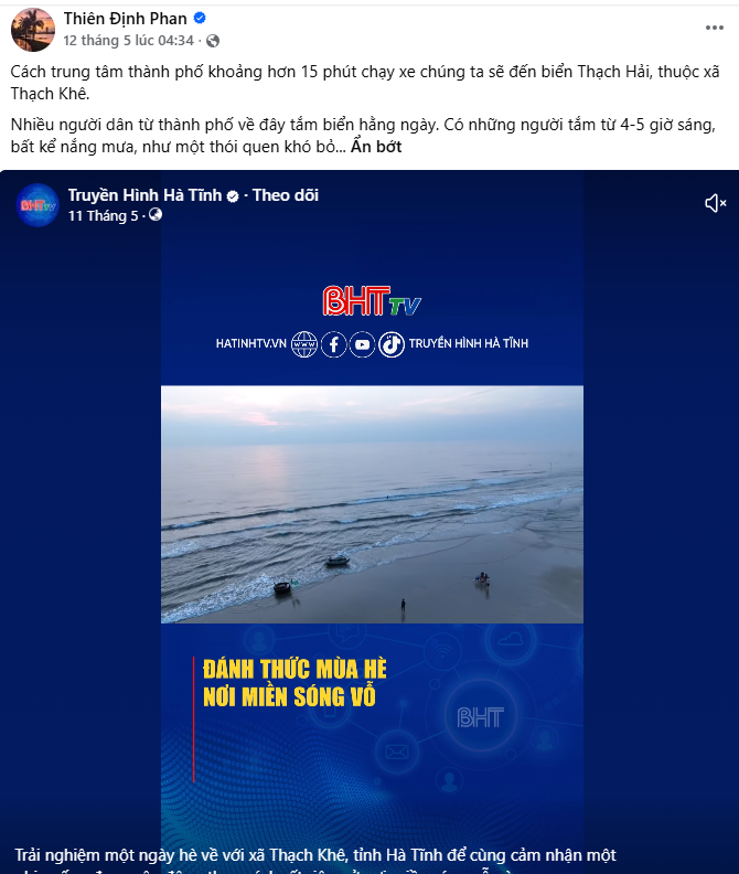 Bãi biển miền Trung hoang sơ được Chủ tịch tỉnh chia sẻ trên Facebook - ảnh 1