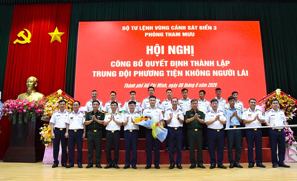 Thành lập Trung đội Phương tiện không người lái thuộc Vùng Cảnh sát biển 3 - ảnh 1