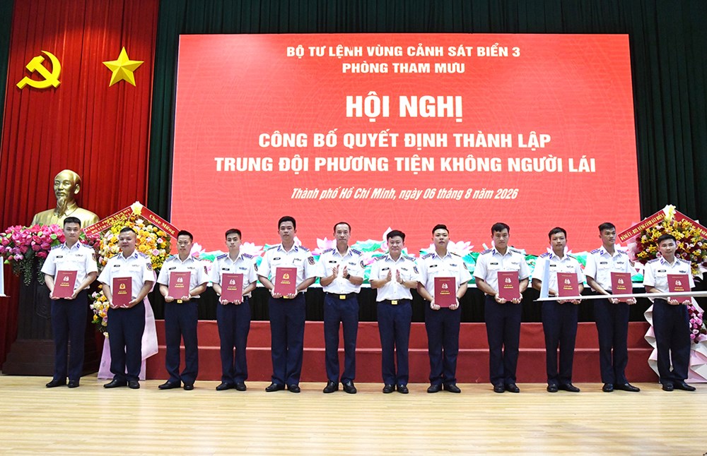 Thành lập Trung đội Phương tiện không người lái thuộc Vùng Cảnh sát biển 3 - ảnh 3