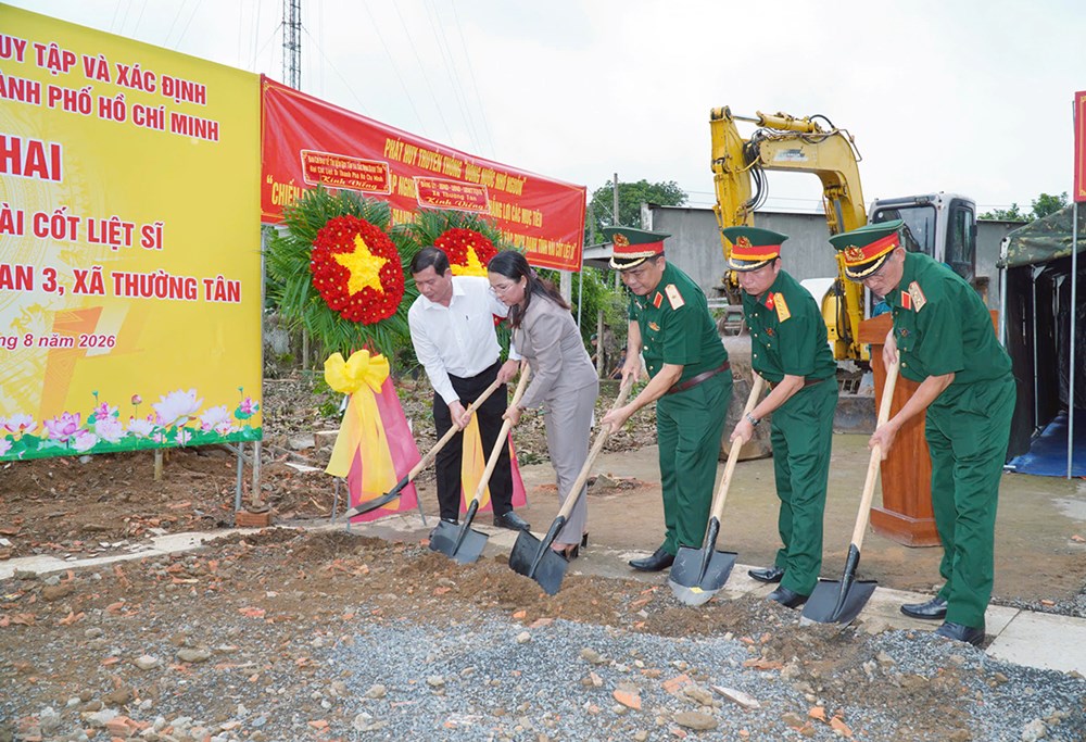 TP.HCM triển khai tìm kiếm, quy tập hài cốt liệt sĩ tại khu mộ tập thể ở ấp Lạc An 3 - ảnh 1