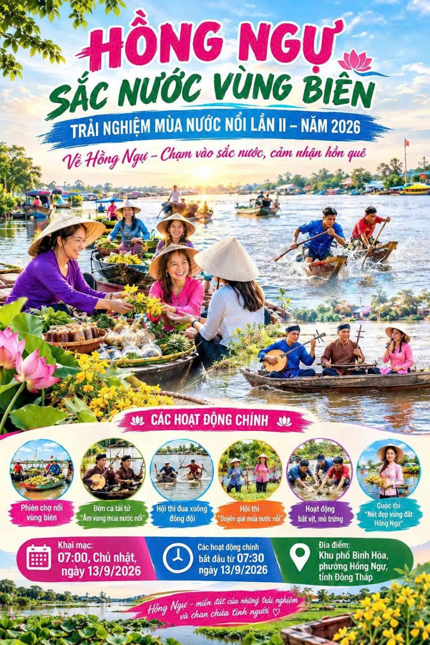 Về Đồng Tháp trải nghiệm mùa nước nổi với “Hồng Ngự - Sắc nước vùng biên” - ảnh 1