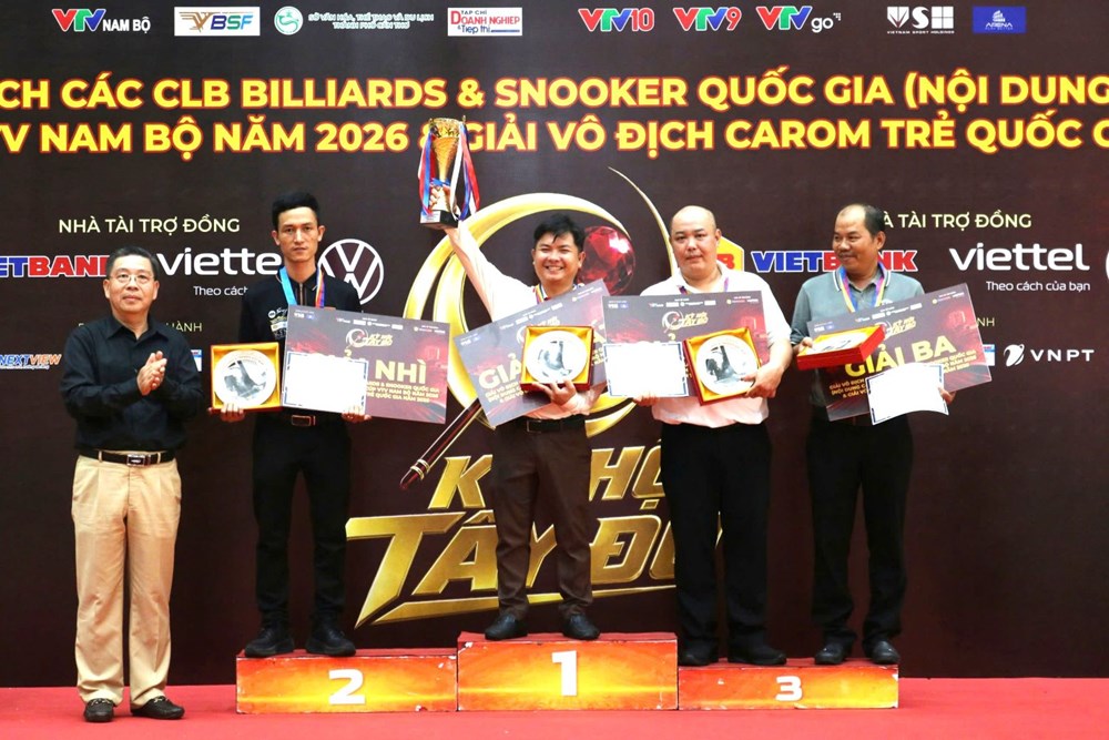 Cơ thủ Nguyễn Ngọc Trị vô địch carom 3 băng nam tại giải các CLB quốc gia 2026 - ảnh 1