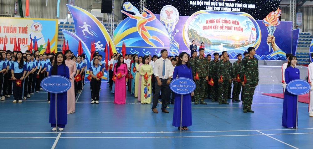 Trao 494 huy chương cho các đơn vị tham dự Đại hội TDTT tỉnh Cà Mau năm 2026 - ảnh 1