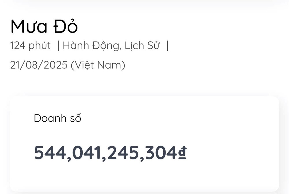 “Mưa đỏ” trở thành phim Việt có doanh thu cao nhất mọi thời đại - ảnh 2