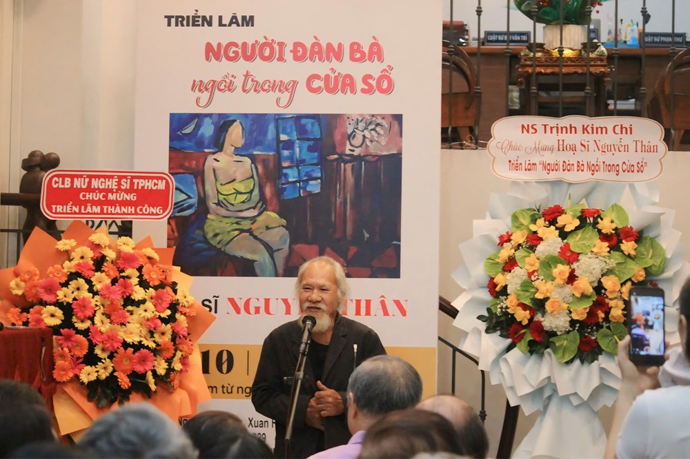 Họa sĩ Nguyễn Thân trở lại với “Người đàn bà ngồi trong cửa sổ” - ảnh 1