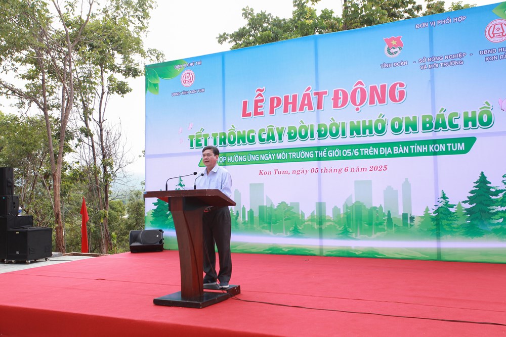 Kon Tum: Phát động Tết trồng cây và hưởng ứng Ngày Môi trường thế giới năm 2025 - ảnh 1
