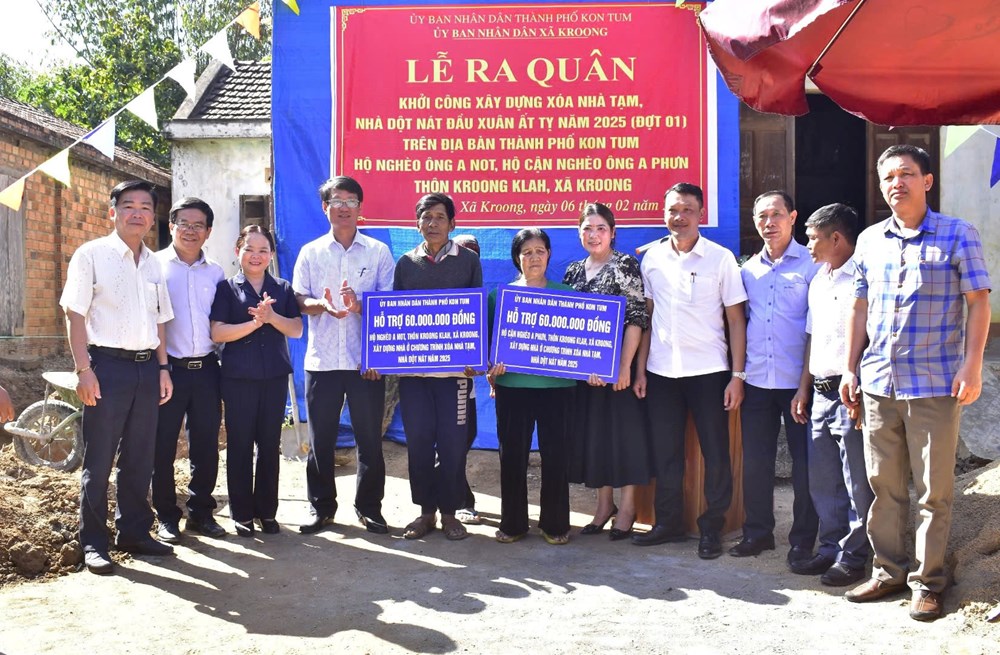 Thành phố Kon Tum hoàn thành xóa nhà tạm, nhà dột nát - ảnh 1