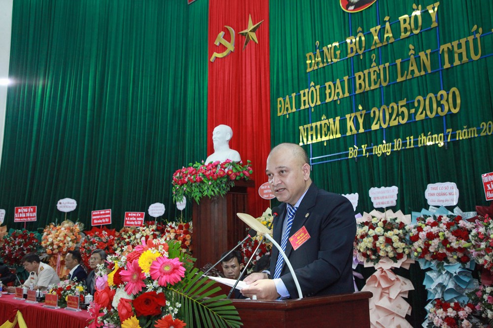 Xã biên giới của tỉnh Quảng Ngãi tổ chức thành công Đại hội Đảng bộ nhiệm kỳ 2025 - 2030 - ảnh 3