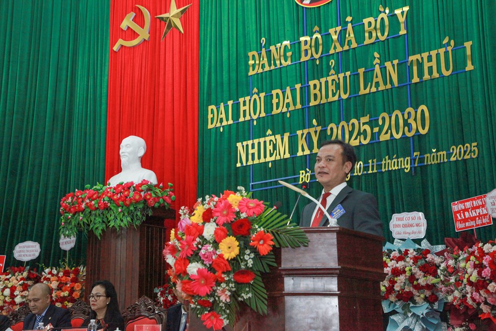 Xã biên giới của tỉnh Quảng Ngãi tổ chức thành công Đại hội Đảng bộ nhiệm kỳ 2025 - 2030 - ảnh 5