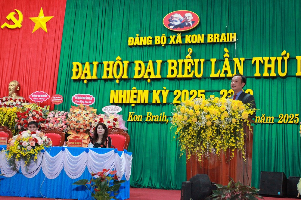 Quảng Ngãi: Xã Kon Braih tổ chức Đại hội đại biểu Đảng bộ lần thứ I, nhiệm kỳ 2025–2030 - ảnh 2