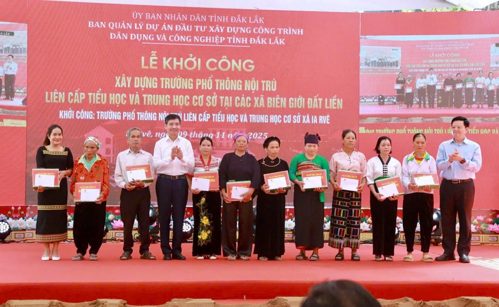 Đắk Lắk: Khởi công xây dựng 3 trường phổ thông nội trú liên cấp tại các xã biên giới - ảnh 4