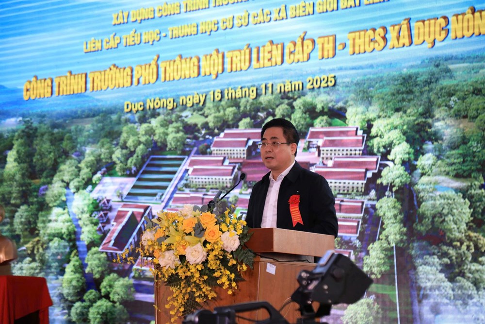 Khởi công xây dựng các trường Phổ thông Nội trú liên cấp tại 4 xã biên giới tỉnh Quảng Ngãi - ảnh 5