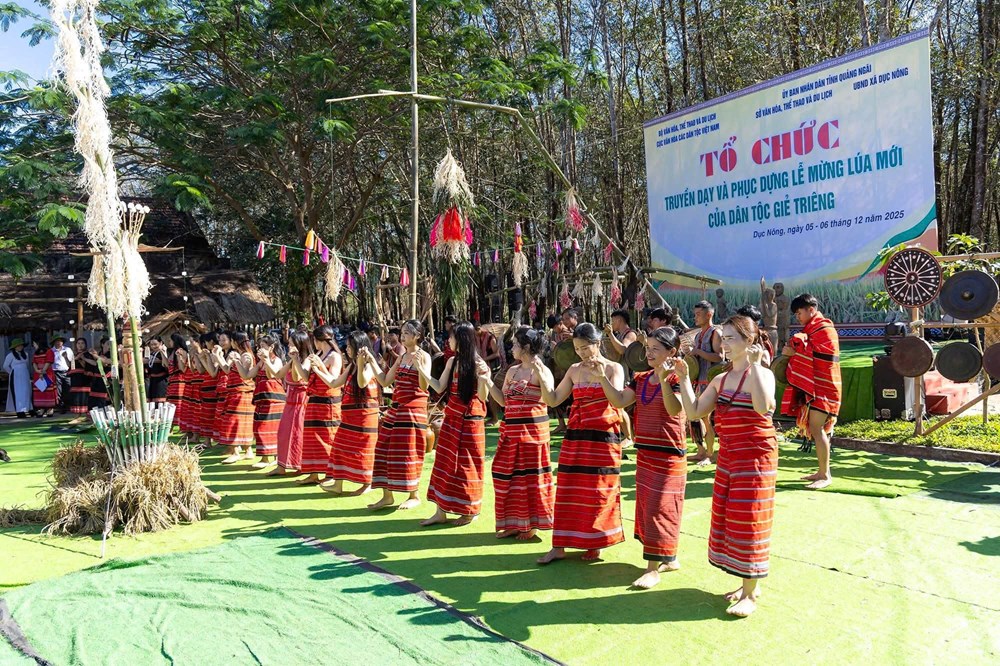 Quảng Ngãi: Bảo tồn văn hóa Giẻ Triêng qua lễ hội Mừng lúa mới ở Dục Nông - ảnh 6