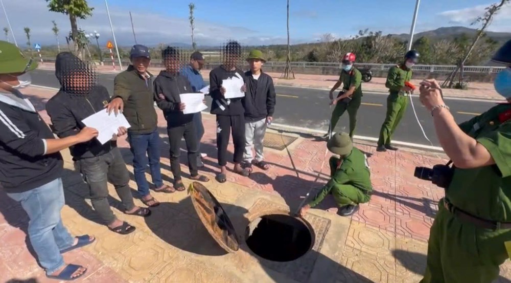 Quảng Ngãi: Triệt phá nhóm 6 đối tượng trộm cáp điện ngầm, gây thiệt hại hàng trăm triệu đồng - ảnh 1