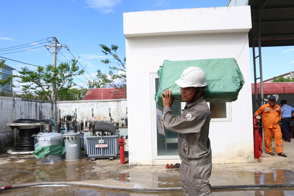 PC Quảng Ngãi thực tập phương án cứu nạn, cứu hộ tại Kho vật tư cơ sở 2 - ảnh 4