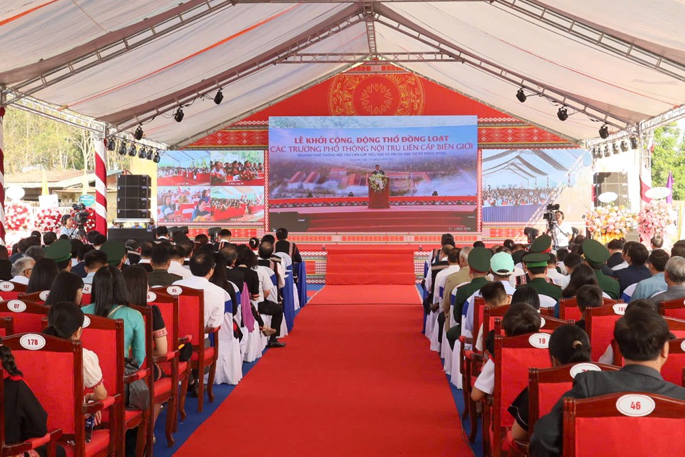 Quảng Ngãi khởi công 5 trường nội trú hơn 1.100 tỉ đồng tại các xã biên giới - ảnh 1