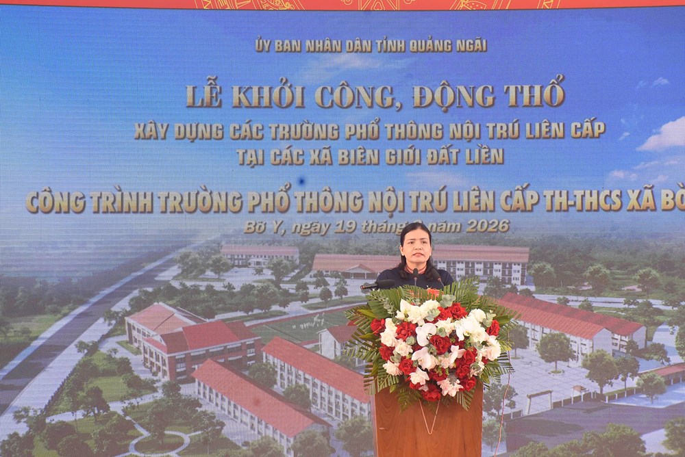 Quảng Ngãi khởi công 5 trường nội trú hơn 1.100 tỉ đồng tại các xã biên giới - ảnh 4