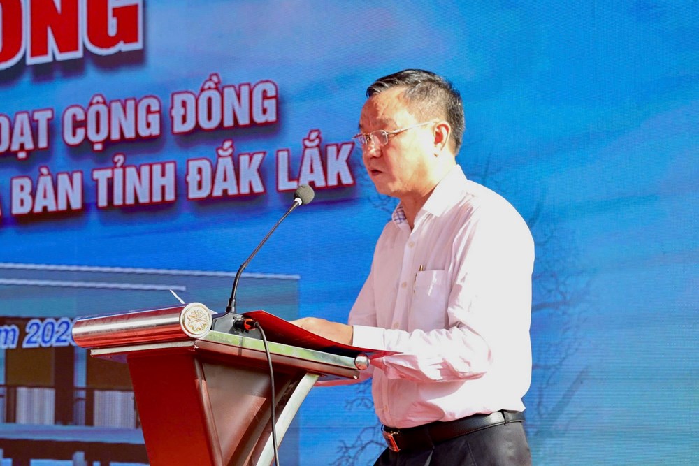Đại tướng Phan Văn Giang dự Lễ khởi công 100 nhà tránh lũ đa năng tại Đắk Lắk - ảnh 2