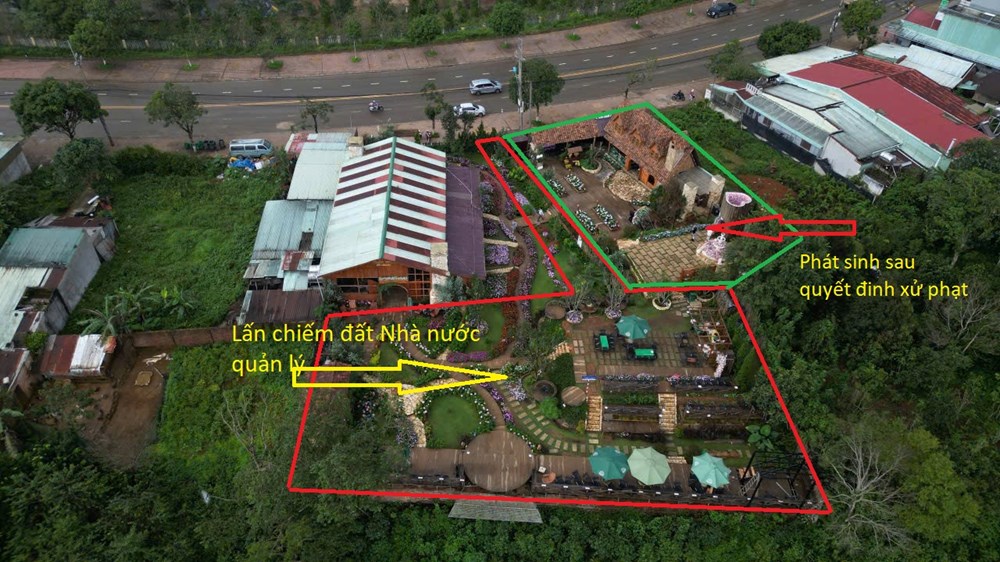 Quán cà phê Trạm Mây Măng Đen: Chưa khắc phục vi phạm cũ, tiếp tục phát sinh diện tích mới - ảnh 4